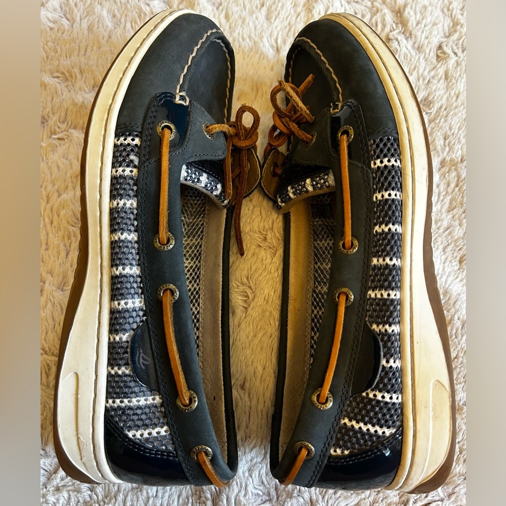SOLD!!!!!! Angelfish Navy Breton Mesh Sperry Top-Sider Boat Shoes